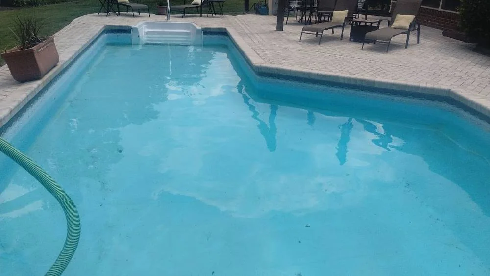 Pool before its liner replacement